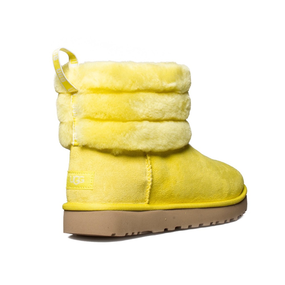 UGG CLASSIC MINI FLUFF QUILT BOOTS- Margarita Yellow